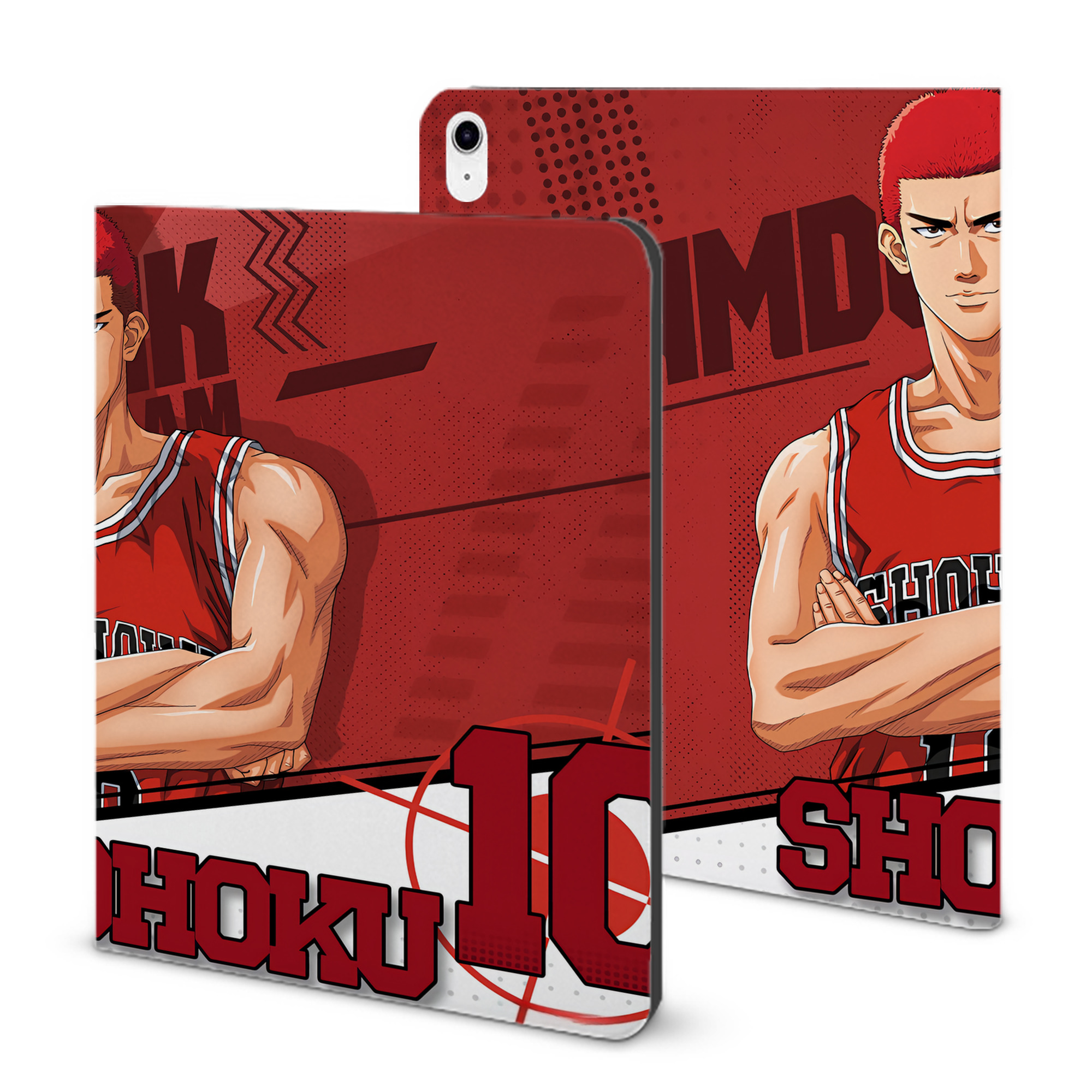 （画像用） SLAM DUNK／スラムダンク IPad ケース ブック型 PUレザー TPU 耐衝撃 軽量 薄型 ペン収納なし 全面保護 IPad 各モデル対応